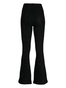 Self-Portrait sequin-embellished tweed trousers - Zwart