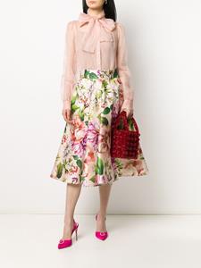 Dolce & Gabbana Midi-rok met bloemenprint - Roze