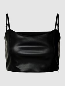 noisymay Noisy May - Noella Strap Pu Crop Black - Top