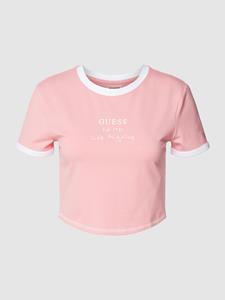 Guess Activewear Kort T-shirt met statementprint, model 'SIGNATURE CROP TEE'