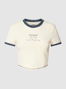 Guess Activewear Kort T-shirt met statementprint, model 'SIGNATURE CROP TEE'