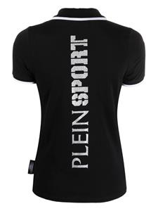 Plein Sport Poloshirt met logoprint - Zwart