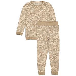 Quapi Meisjes/jongens pyjama - Puck - AOP Off wit swirl