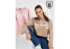 New Balance Logo Hoodie - Brown- Dames