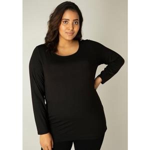 Base Level Curvy Langarmshirt, mit Rundhalsausschnitt