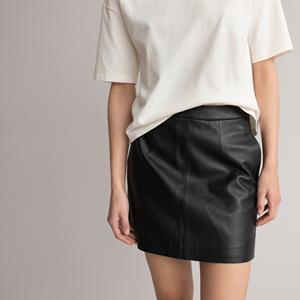 LA REDOUTE COLLECTIONS Mini-rok in leer