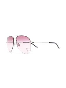 Saint Laurent Eyewear SL312 zonnebril met piloten montuur - Zilver