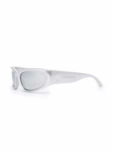 Balenciaga Eyewear Swift zonnebril met ovaal montuur - Zilver