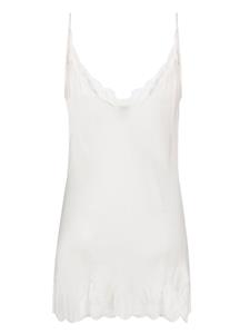 Carine Gilson Hemd met afwerking van kant - Wit