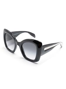 Alexander McQueen Eyewear Zonnebril met D-montuur - Zwart