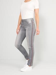 Dress In Jeans met tape-detail  Grey denim