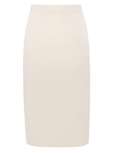 Saint Laurent Kokerrok met elastische taille - Wit