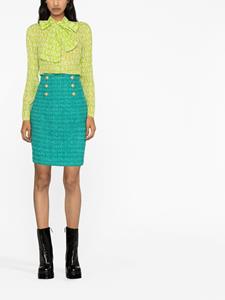 Balmain Tweed kokerrok - Groen