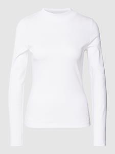 Montego Shirt met lange mouwen en geribde ronde hals
