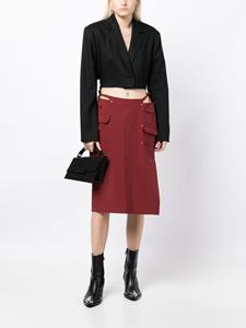 HELIOT EMIL cut-out detailing midi skirt - Rood