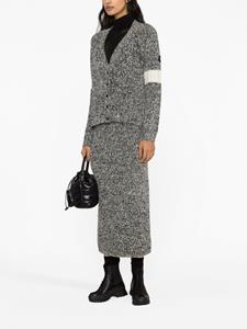Moncler mouliné wool pencil skirt - Zwart