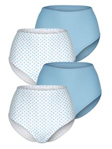 Harmony Tailleslips per 4 stuks in populair model  2x lichtblauw/2x wit