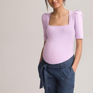 LA REDOUTE COLLECTIONS Zwangerschaps-T-shirt met vierkante hals en korte mouwen