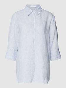 Opus Overhemdblouse van een mix van linnen en katoen met 3/4-mouwen, model 'Fython'
