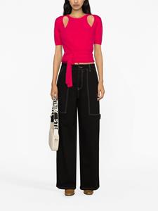 Stella McCartney Jeans met contrasterende stiksels - Zwart