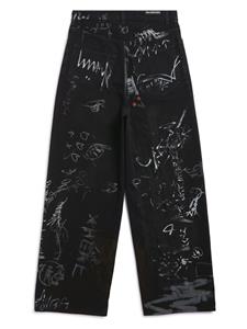 Balenciaga Jeans met wijde pijpen - Zwart