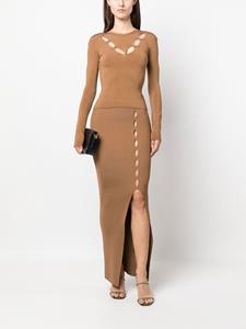 Roberto Cavalli Ribgebreide rok - Beige