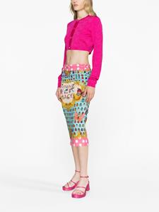Versace x Dua Lipa kokerrok met vlinderprint - Roze