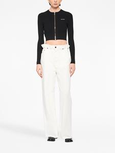 Miu Miu Jeans met wijde pijpen - F0009 WHITE