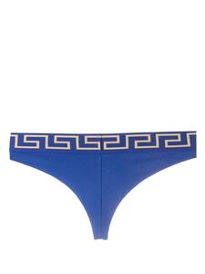 Versace Slip met Grieks patroon - Blauw