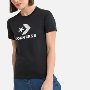 Damen Kurzarm-t-shirt Converse Seasonal Star Chevron Schwarz