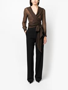 Saint Laurent Zijden blouse - Bruin
