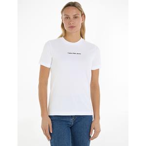 CALVIN KLEIN JEANS T-shirt met ronde hals, korte mouwen en print vooraan