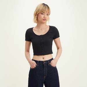Levi's Cropped T-shirt met boothals
