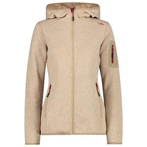 CMP  Women's Jacket Fix Hood Jacquard Knitted 3H19826 - Fleecevest, beige
