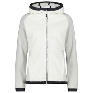 CMP  Women's Jacket Fix Hood Jacquard Highloft - Fleecevest, wit/grijs