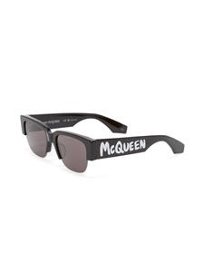 Alexander McQueen Eyewear Zonnebril met vierkant montuur - Zwart