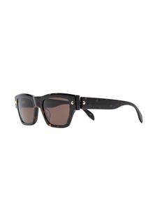 Alexander McQueen Eyewear Zonnebril met schildpadschild design - Bruin