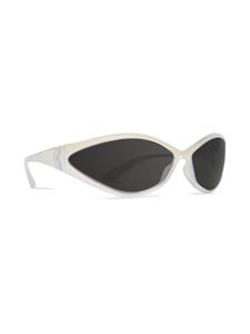Balenciaga 90s zonnebril met ovaal montuur - Wit