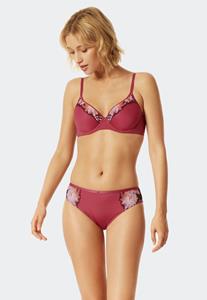 Schiesser Beugelbeha spacer-cups kant bessenkleurig - Summer Floral Lace 