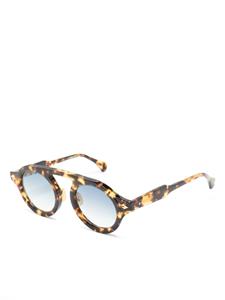 T Henri Eyewear Zonnebril met rond montuur - Bruin