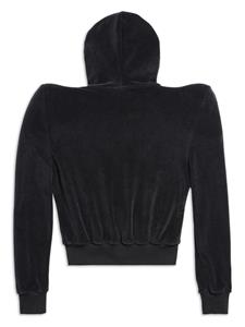 Balenciaga Fluwelen hoodie - Zwart