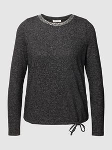 Christian Berg Woman Shirt met lange mouwen in gemêleerde look, model 'Fluffy'