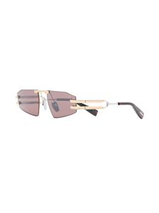 Balmain Eyewear Zonnebril met rechthoekig montuur - Goud