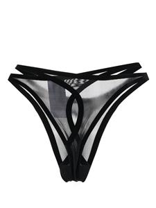 Wolford x Mugler string - Zwart