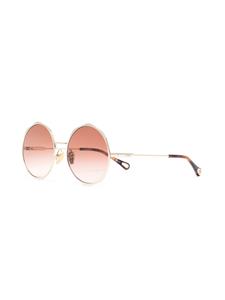 Chloé Eyewear Zonnebril met rond montuur - Goud