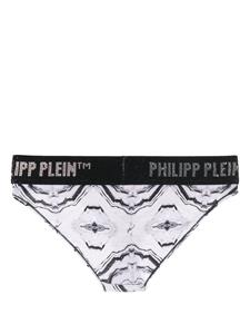 Philipp Plein Slip met logo tailleband - Wit