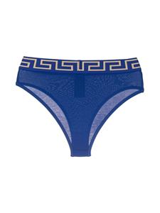 Versace Slip met Grieks patroon - Blauw