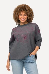 Ulla Popken Sweatshirt Pullover oversized Schmetterling Stehkragen