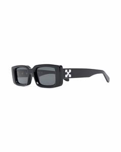 Off-White Arthur zonnebril met rechthoekig montuur - Zwart