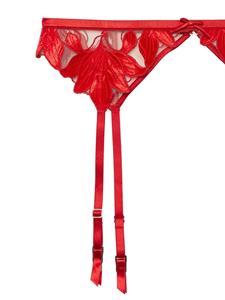 Fleur Du Mal Jarretellegordel met borduurwerk - Rood
